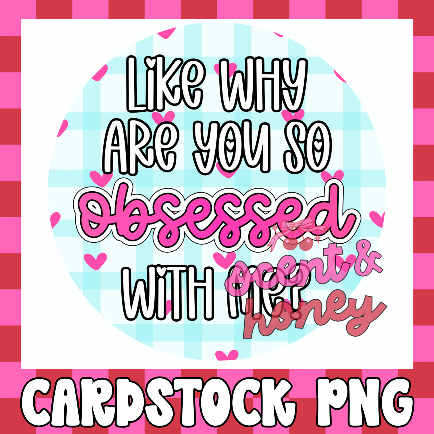Obsessed Cardstock PNG