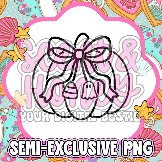 **SEMI-EXCLUSIVE** Pumpkin with Bow Charms PNG