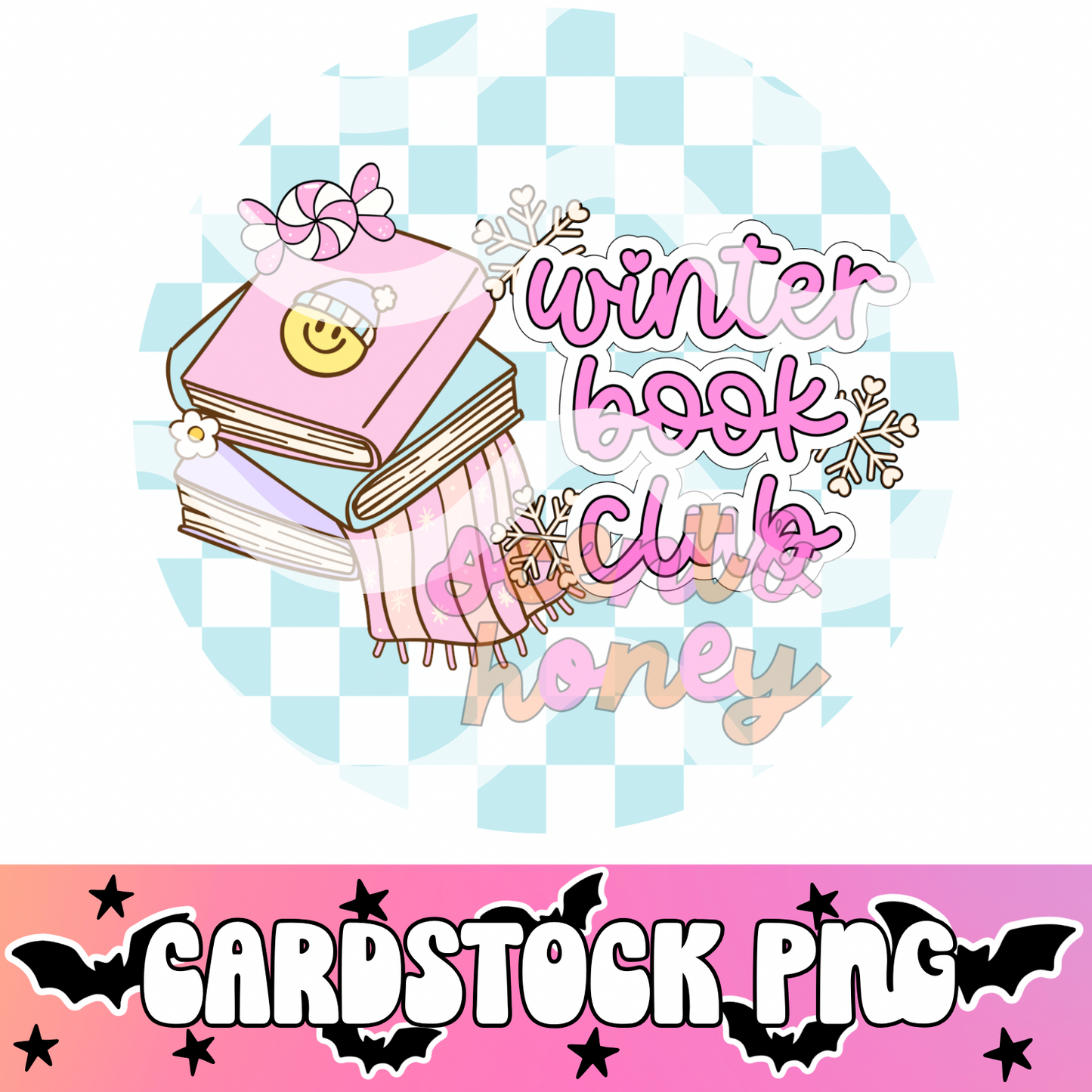 Winter Book Club Cardstock PNG