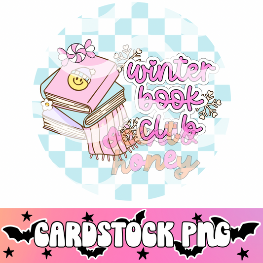 Winter Book Club Cardstock PNG