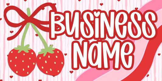 Pre-Made Facebook Banner - Strawberry Coquette