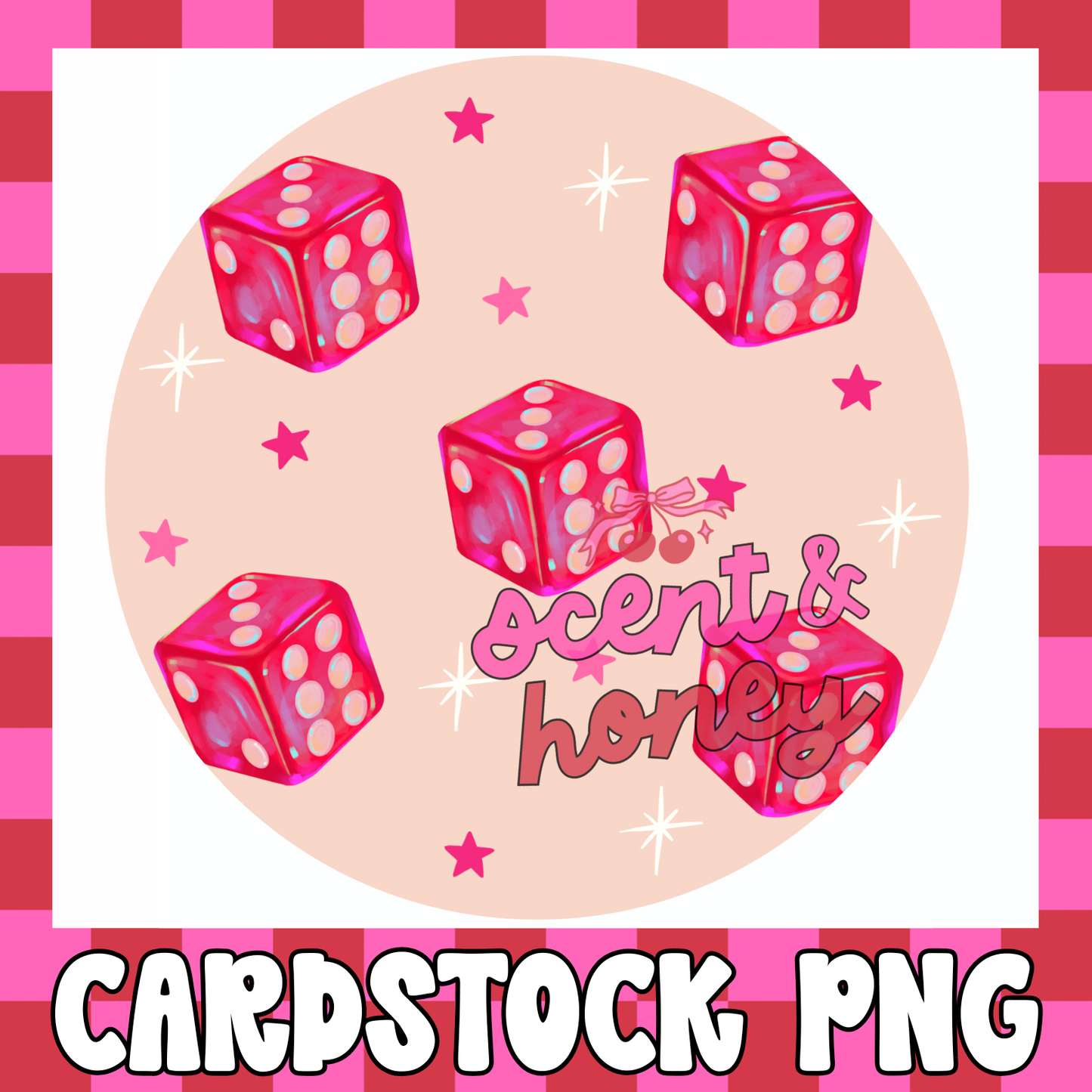 Retro Dice Cardstock PNG