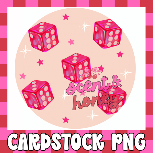 Retro Dice Cardstock PNG