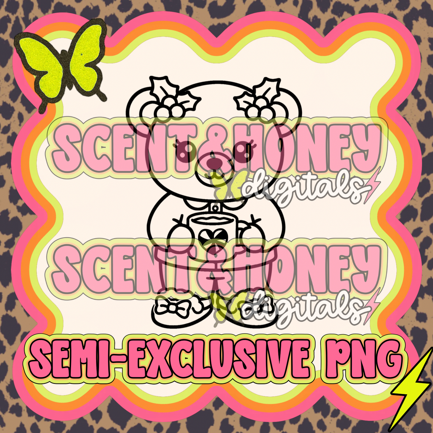 **SEMI-EXCLUSIVE** Christmas Pajama Bear PNG