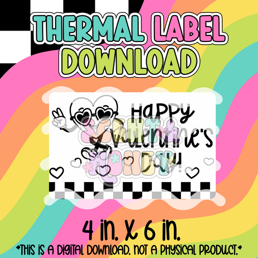 Happy Valentine (4x6) Thermal Label