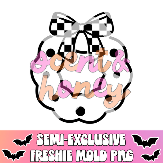 **SEMI-EXCLUSIVE** Checkered Bow Wreath PNG Download