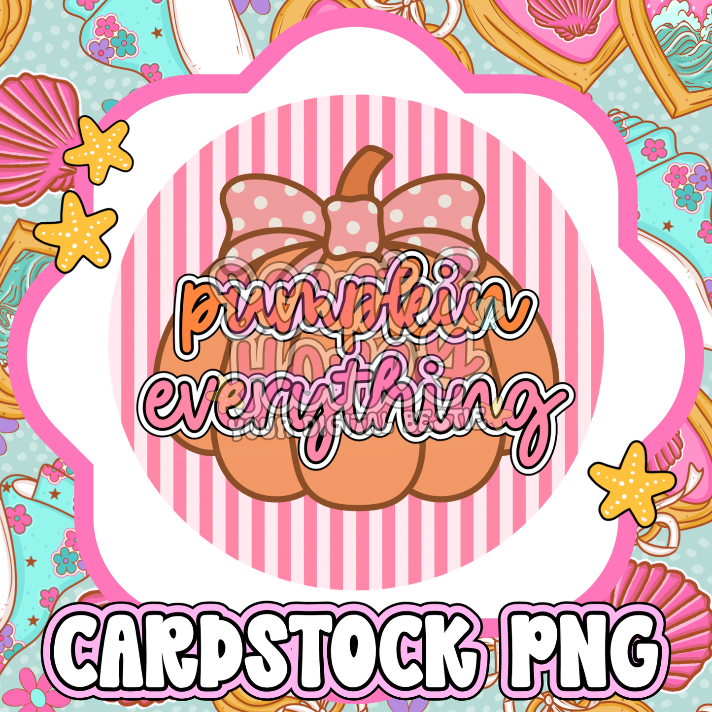 Pumpkin Everything Cardstock PNG