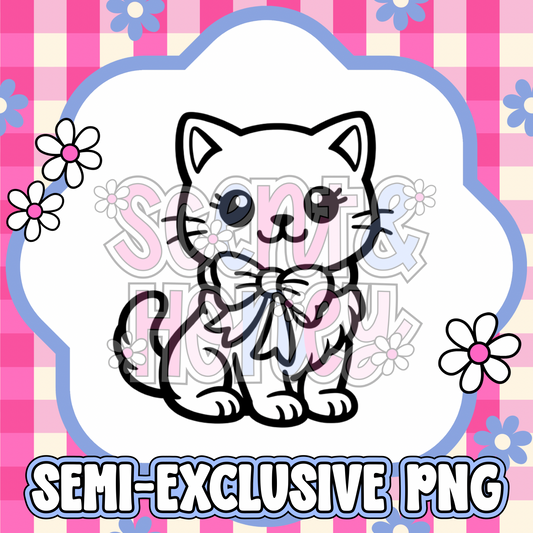 **SEMI-EXCLUSIVE** Cat with Bow PNG
