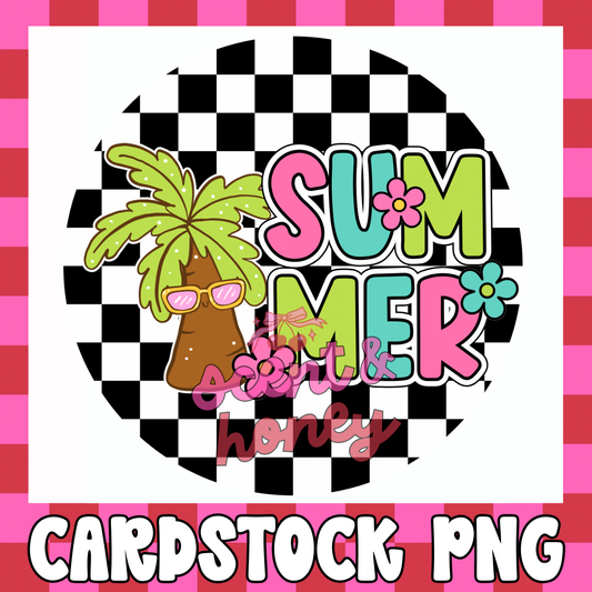 Summer (palm tree) Cardstock PNG