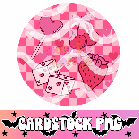 Valentine Collage Cardstock PNG