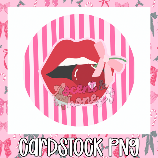 Cherry Lips Cardstock PNG