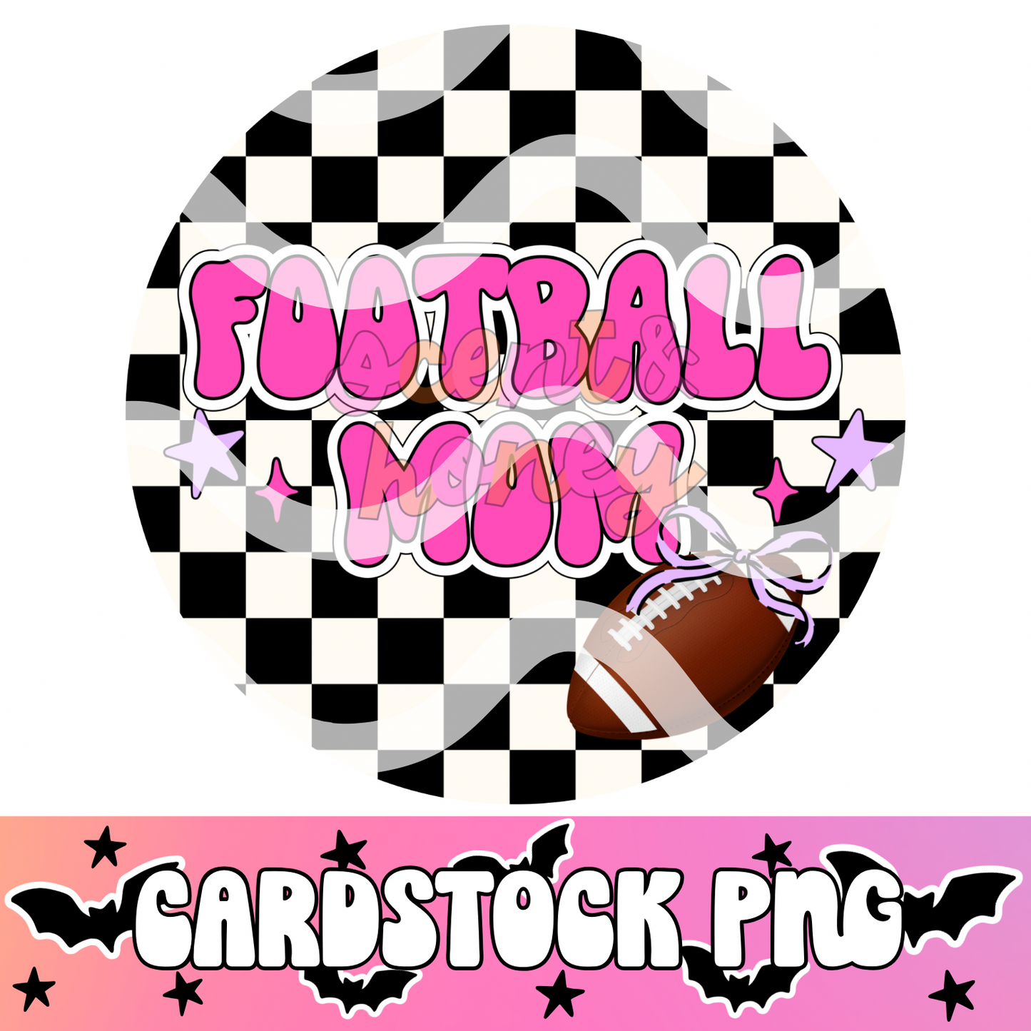 Football Mom Cardstock PNG