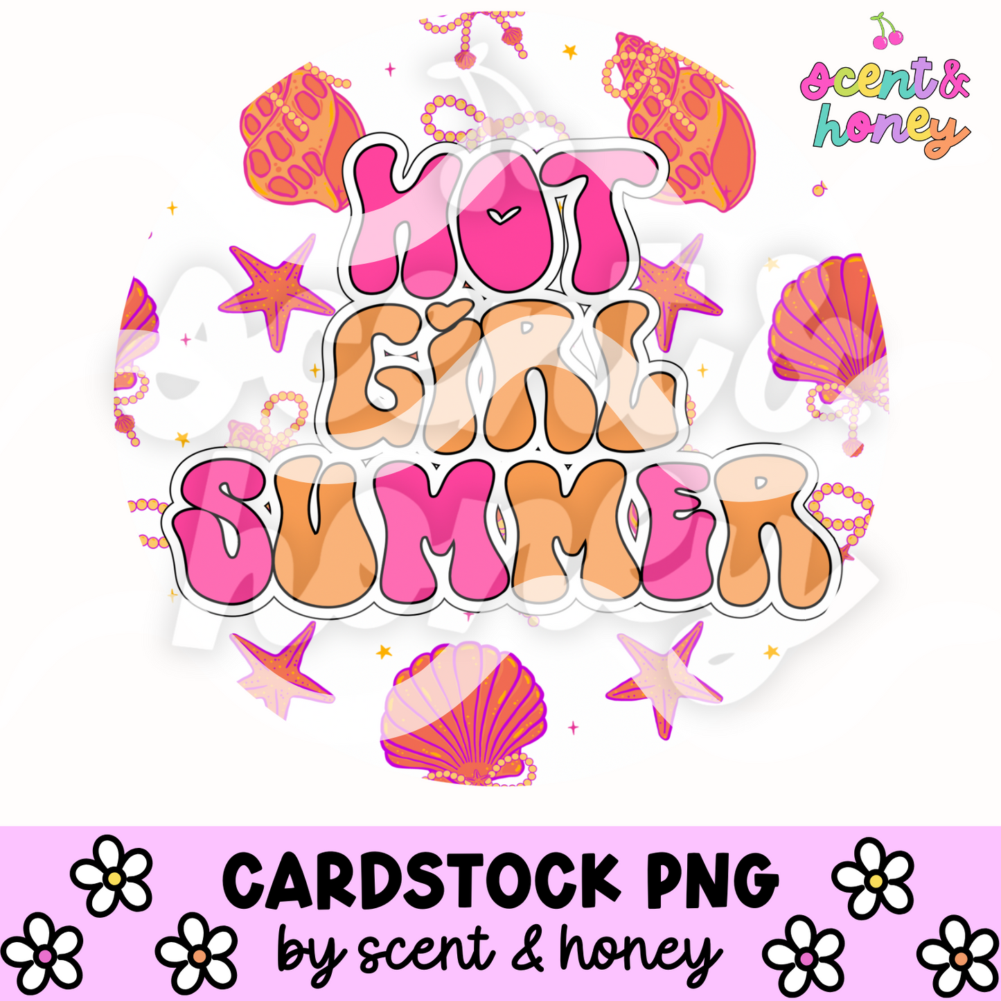 Hot Girl Summer Cardstock PNG