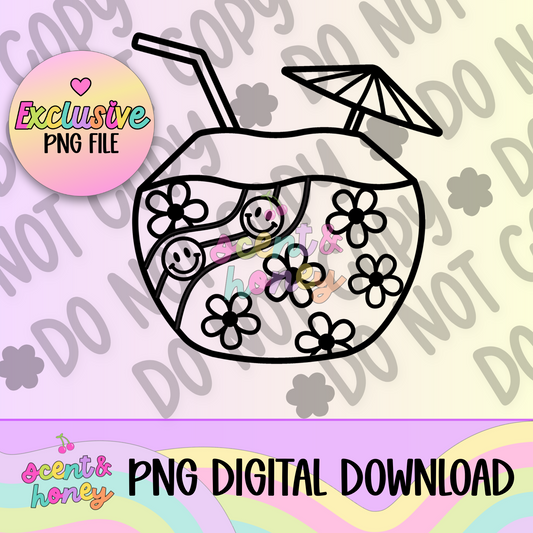 **SEMI-EXCLUSIVE** Groovy Coconut Drink PNG Download
