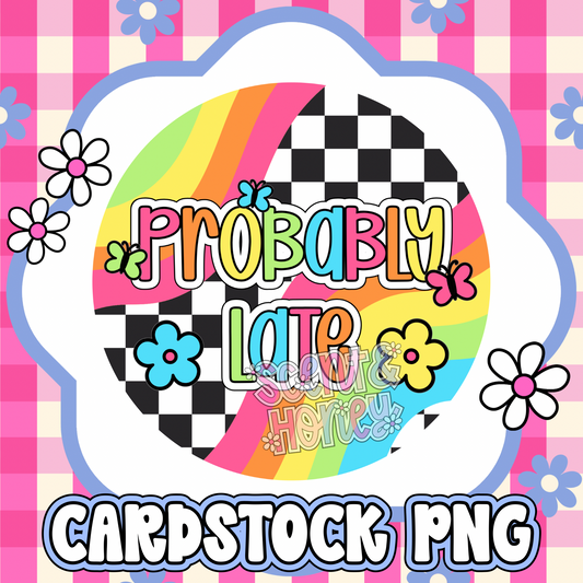 Probably Late Cardstock PNG