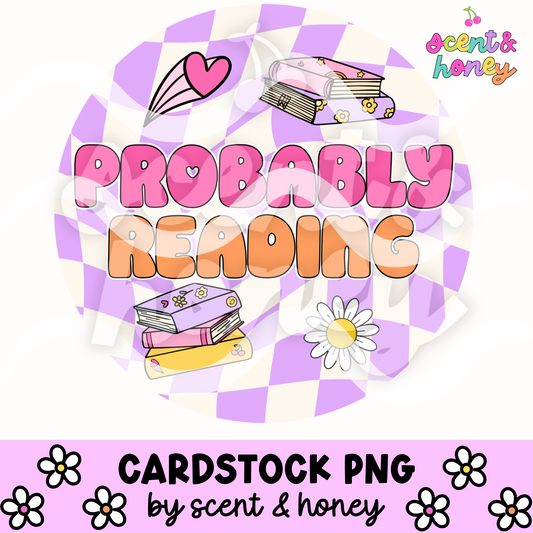 Probably Reading Cardstock PNG
