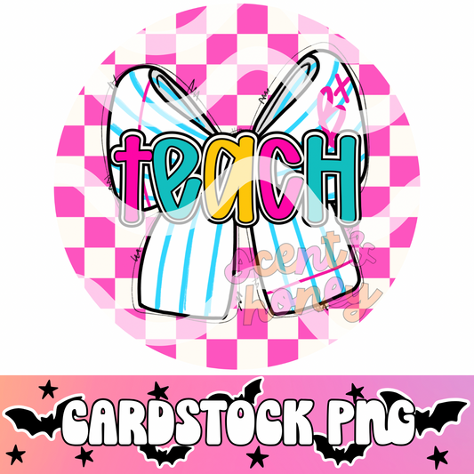 *ROUND* Teach Cardstock PNG