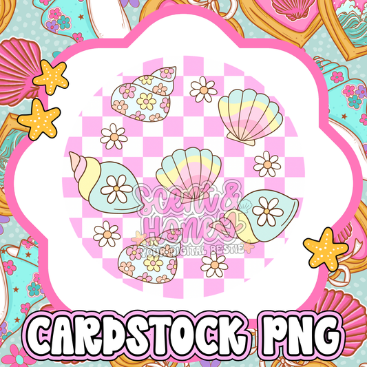 Pastel Shells Cardstock PNG