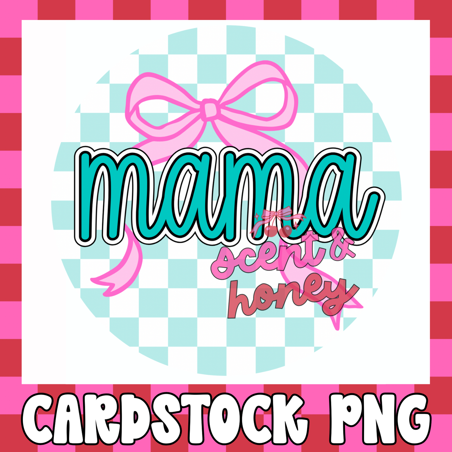 Mama Bow Cardstock PNG
