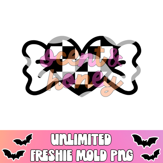 Checkered Heart Candy PNG Download