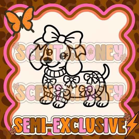 **SEMI-EXCLUSIVE** Bow Sweater Wiener Dog PNG