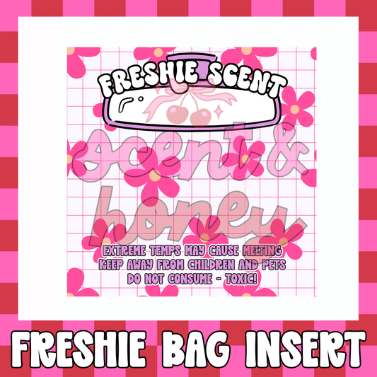 Pink & Orange Flowers Freshie Insert