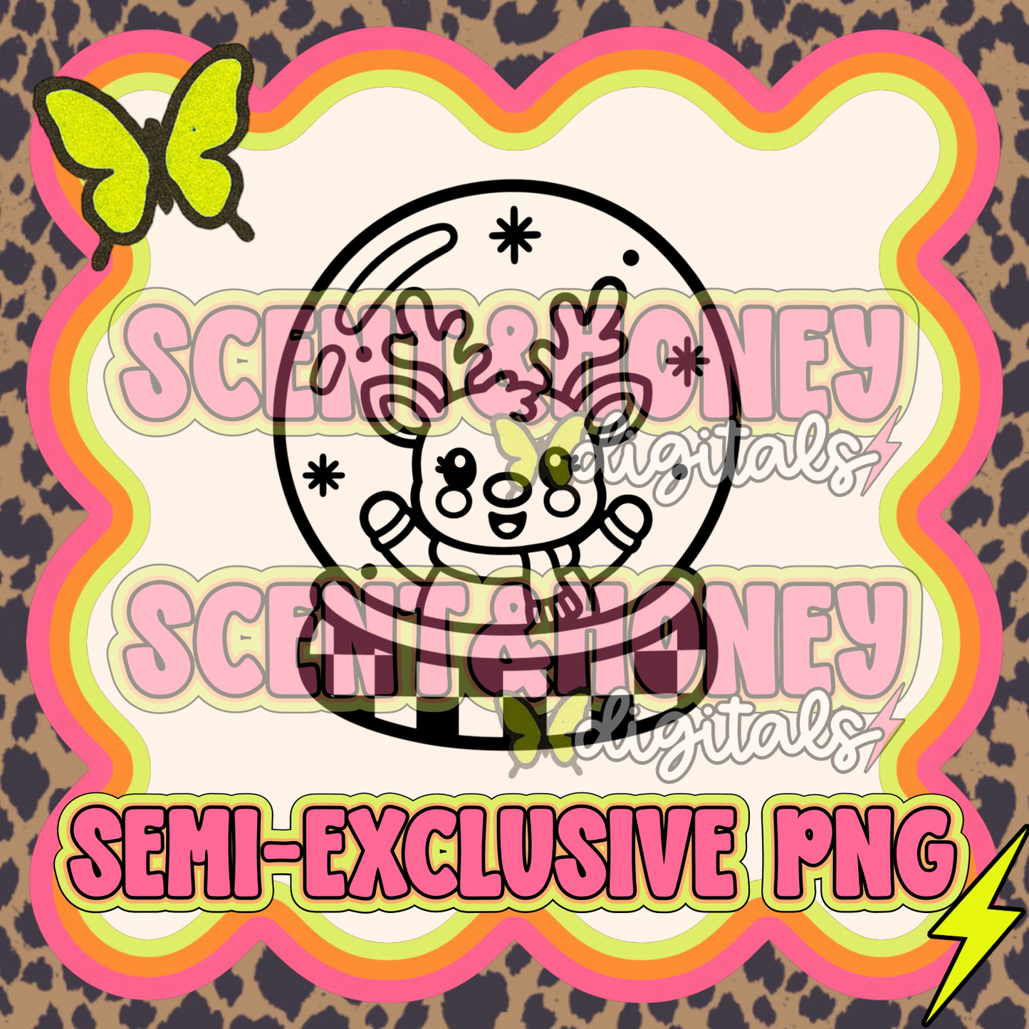 **SEMI-EXCLUSIVE** Reindeer Snow Globe PNG