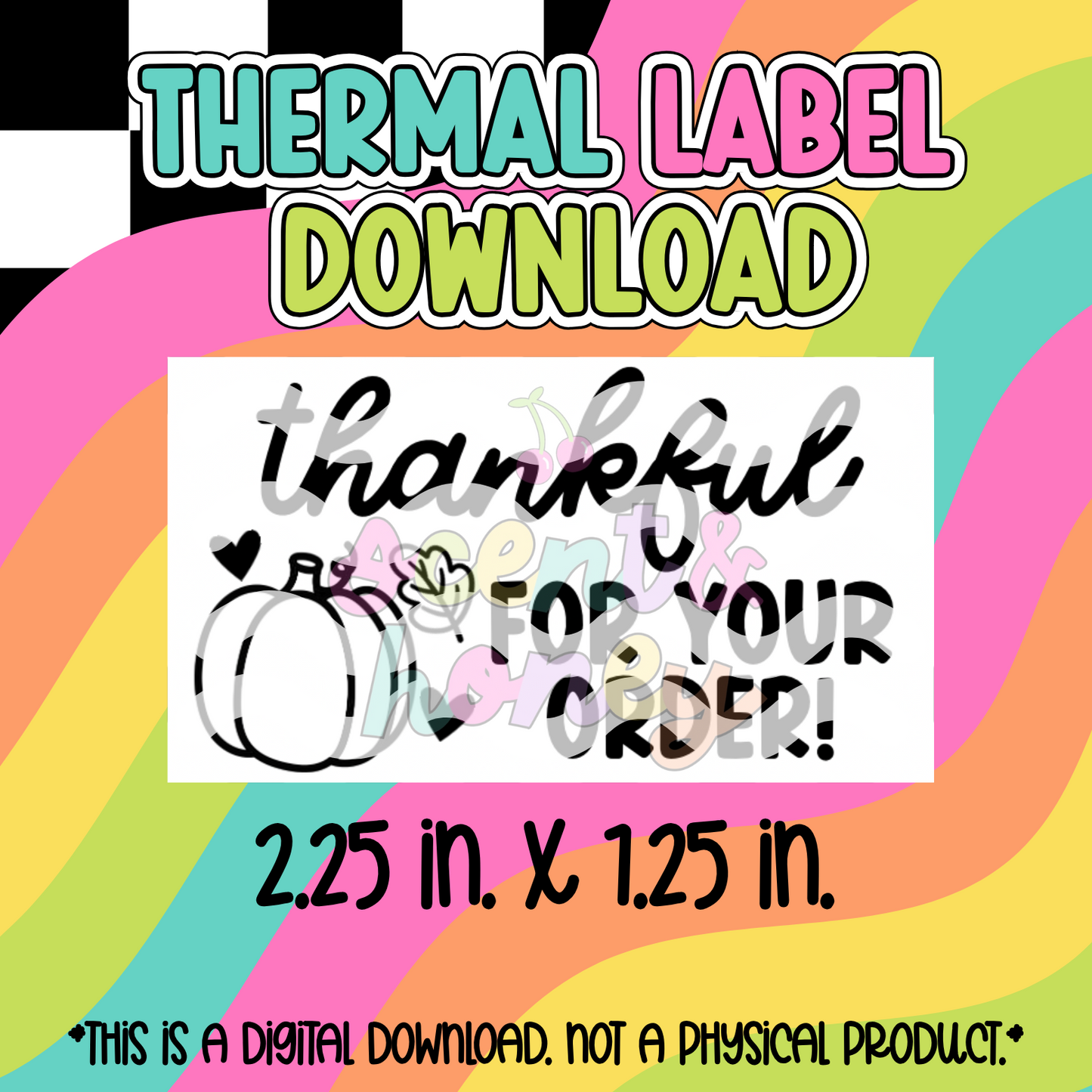 Thankful Thermal Label
