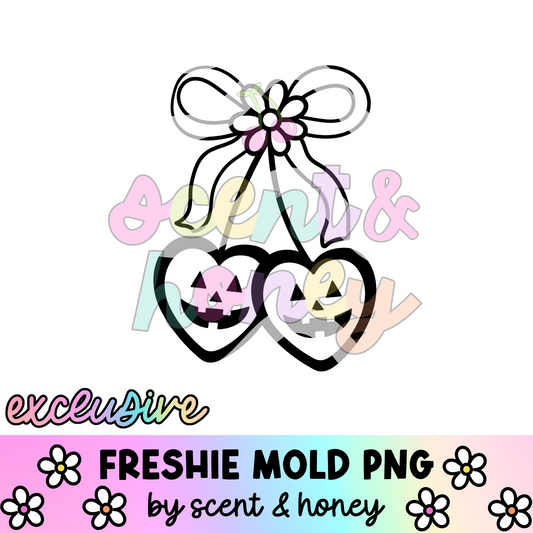 **SEMI-EXCLUSIVE** Jack-o-lantern Heart Cherries PNG Download