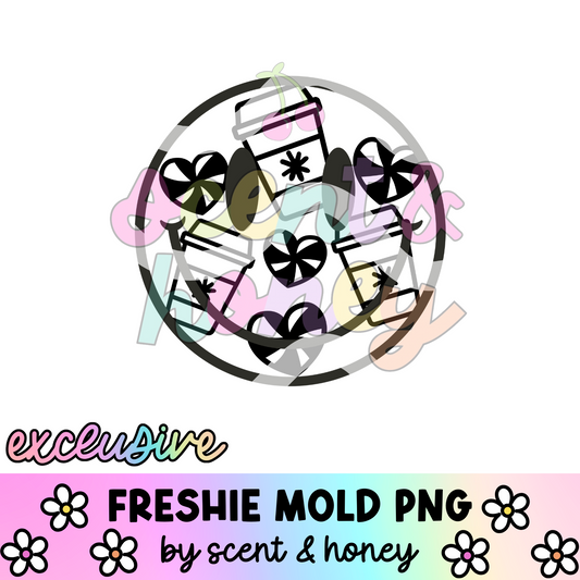 **SEMI-EXCLUSIVE** Peppermint Mocha Happy Face PNG Download