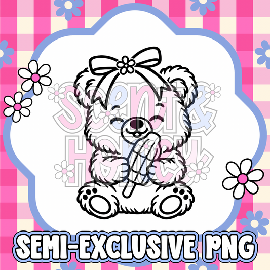 **SEMI-EXCLUSIVE** Bear with Bomb Pop PNG