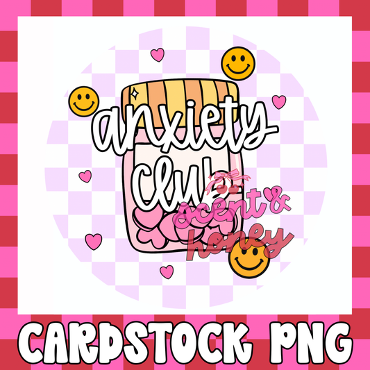 Anxiety Club Cardstock PNG