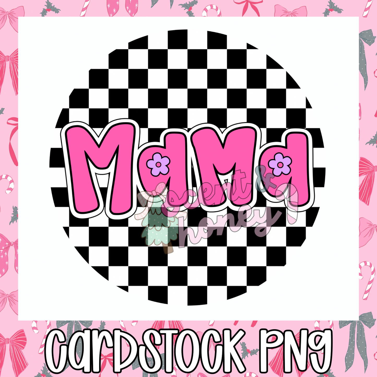 Mama (floral) Cardstock PNG