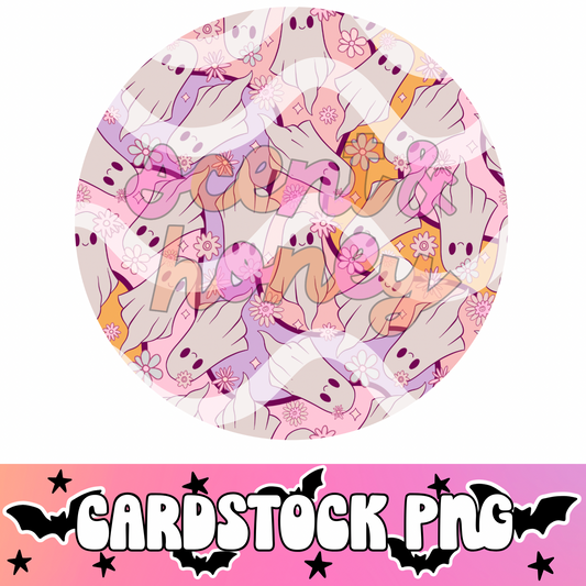Boho Ghosts Cardstock PNG