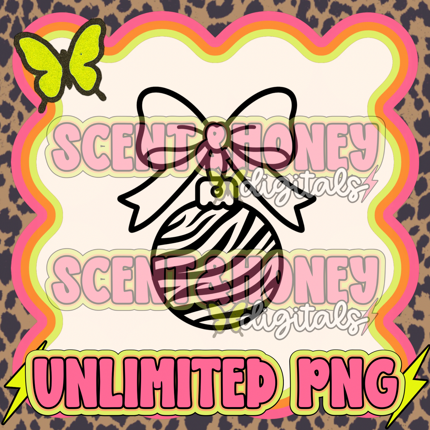 *UNLIMITED* Zebra Print Ornament