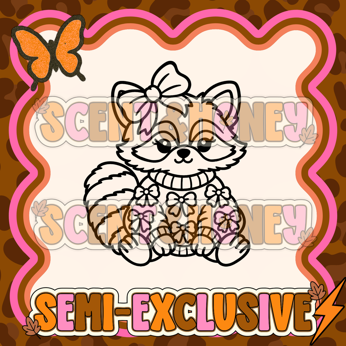**SEMI-EXCLUSIVE** Raccoon Bow Sweater PNG