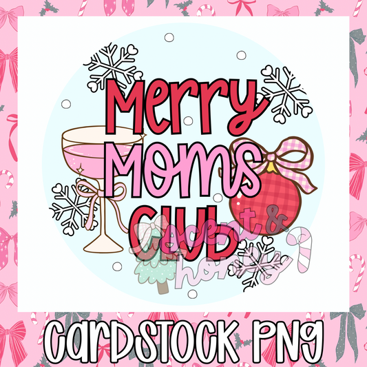 Merry Moms Club Cardstock PNG