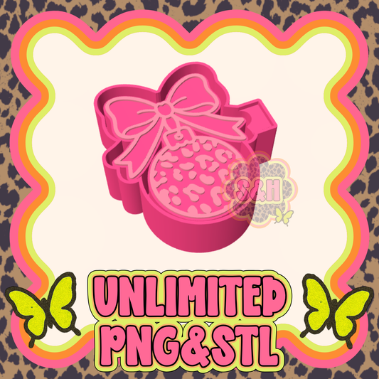 UNLIMITED - Cheetah Print Ornament PNG/STL