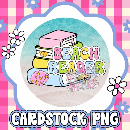 Beach Reader Cardstock PNG