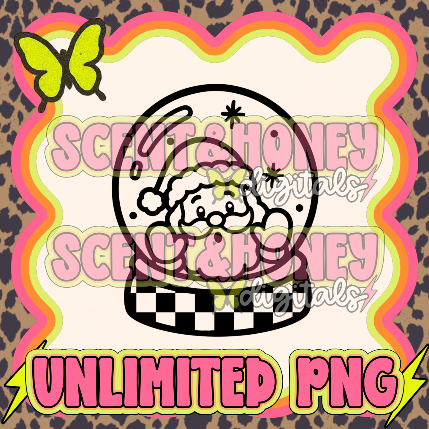 *UNLIMITED* Santa Snow Globe PNG