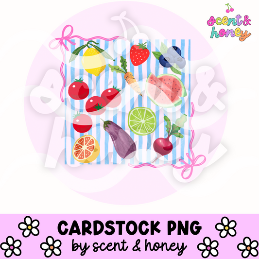 Coquette Farmers Market Cardstock PNG
