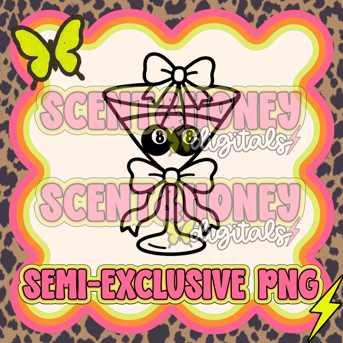 **SEMI-EXCLUSIVE** Cherry 8 Ball Martini PNG