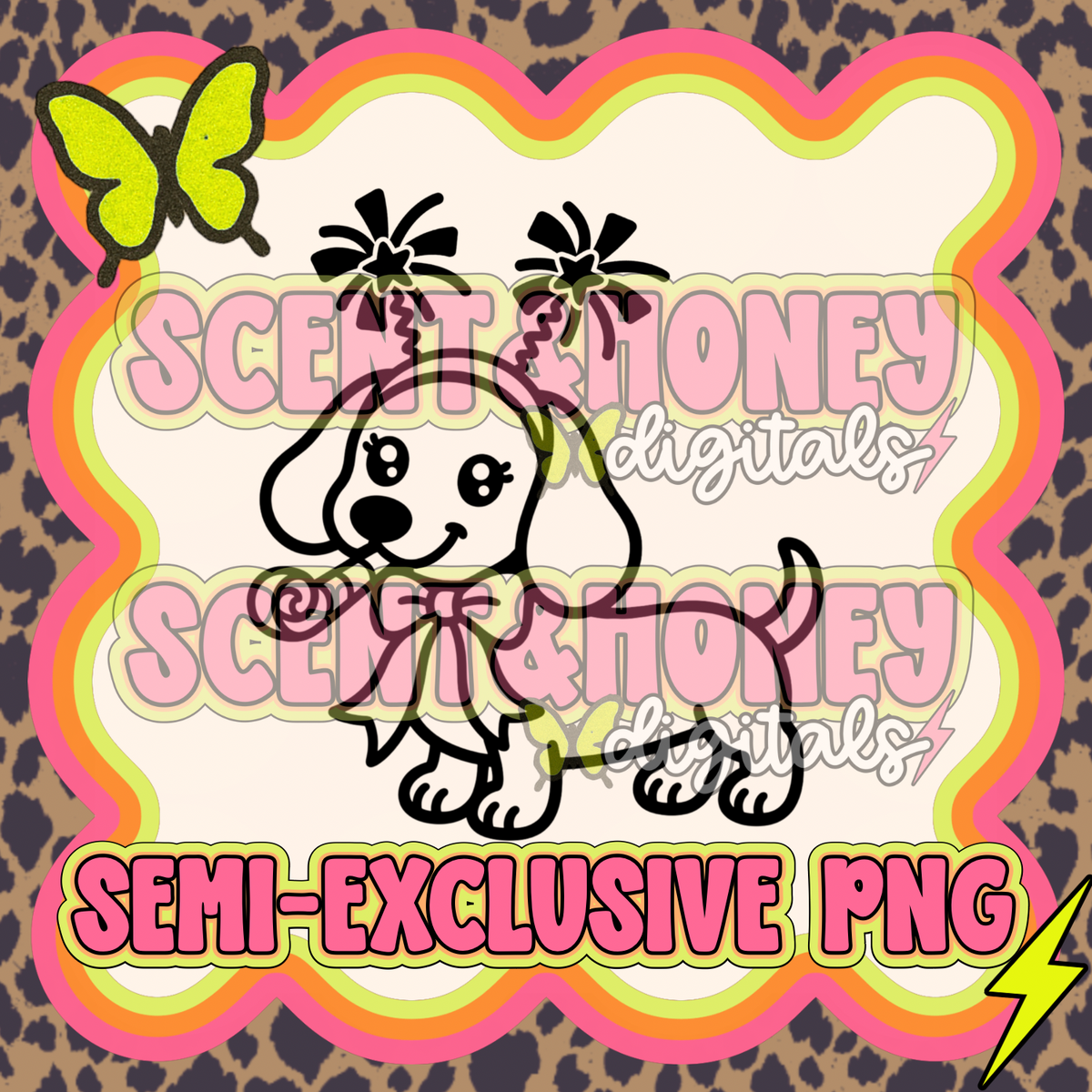**SEMI-EXCLUSIVE** Happy New Year Wiener Dog PNG