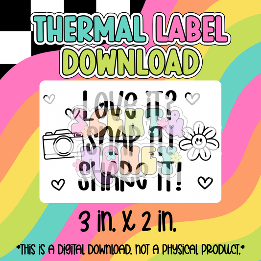 Love & Share (3x2 inch) Thermal Label