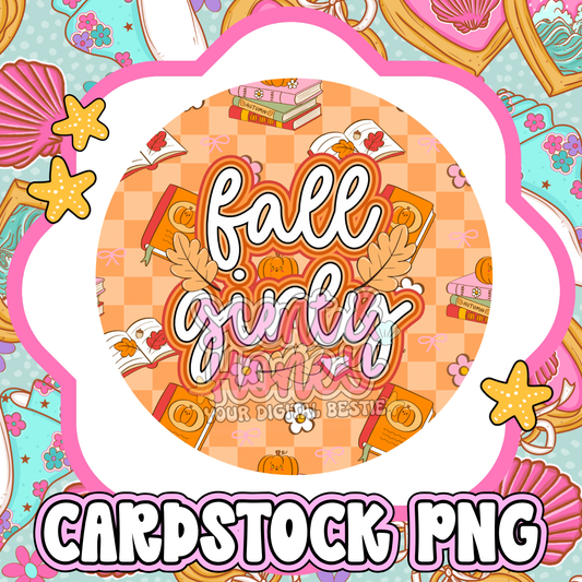 Fall Girly Cardstock PNG