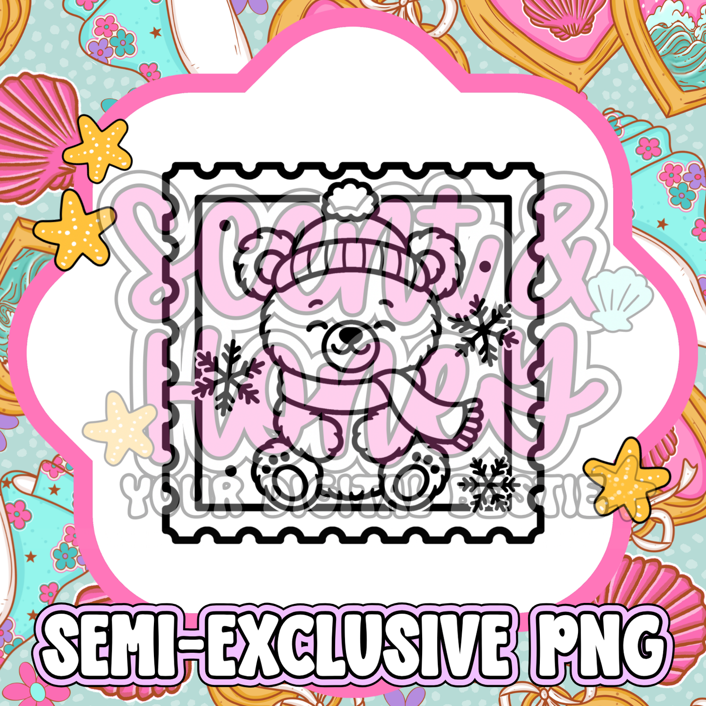 **SEMI-EXCLUSIVE** Winter Bear Stamp PNG
