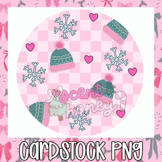 Girly Winter Cardstock PNG