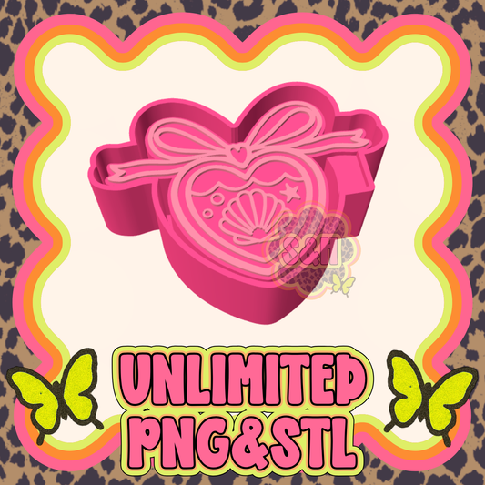 UNLIMITED - Seashell Locket PNG/STL