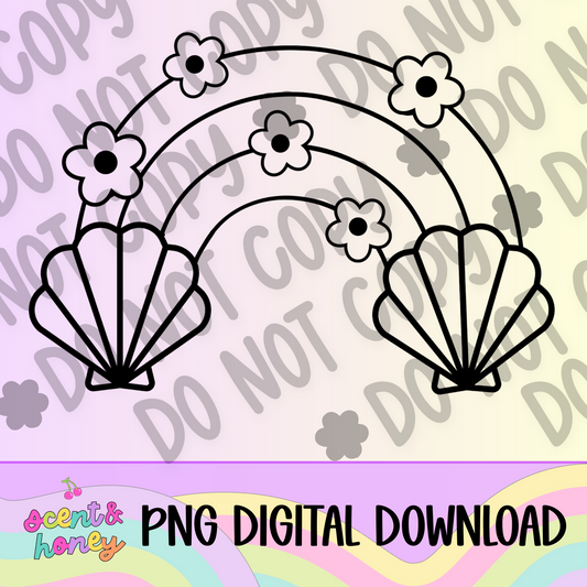 Seashell Rainbow PNG Download